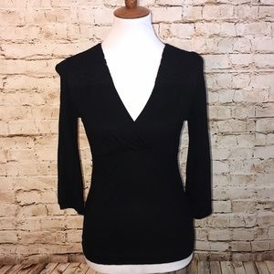 Lace Detail Black Banana Republic Blouse